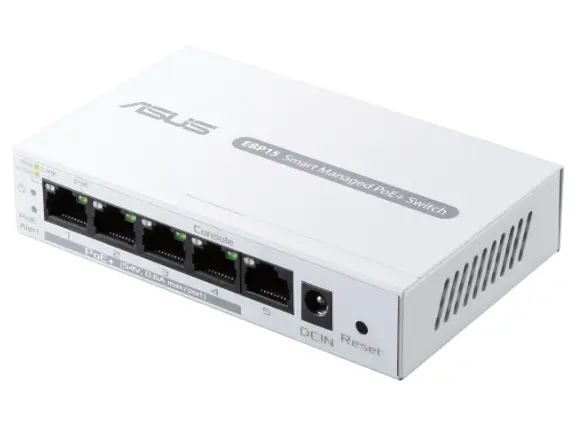 ASUS EXPERTWIFI EBP15 5-Port GbE smart managed PoE+ switch