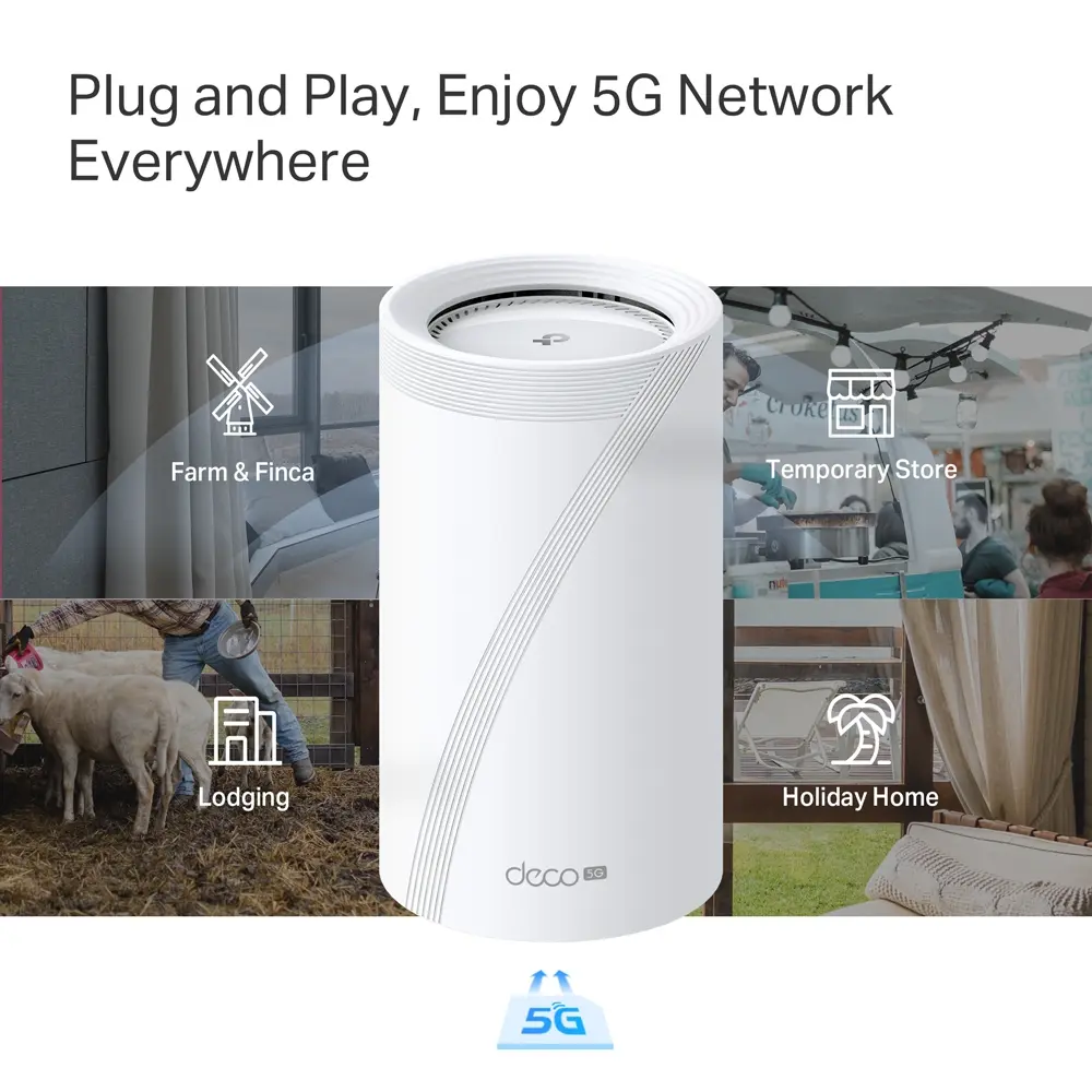TP-Link Deco BE65-5G BE9300 三頻 5G Mesh WiFi 7 路由器 (1件裝)