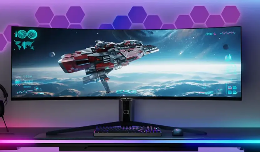 COOLER MASTER GP57ZS Miniled Dual-4K Curved Monitor