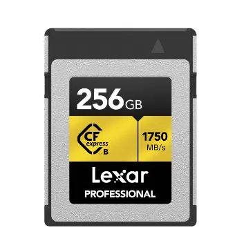 Lexar® Professional CFexpress™ Type B 256GB Card GOLD Series LCXEXPR256G-RNENG
