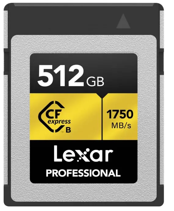 Lexar® Professional CFexpress™ Type B 512GB Card GOLD Series LCXEXPR512G-RNENG