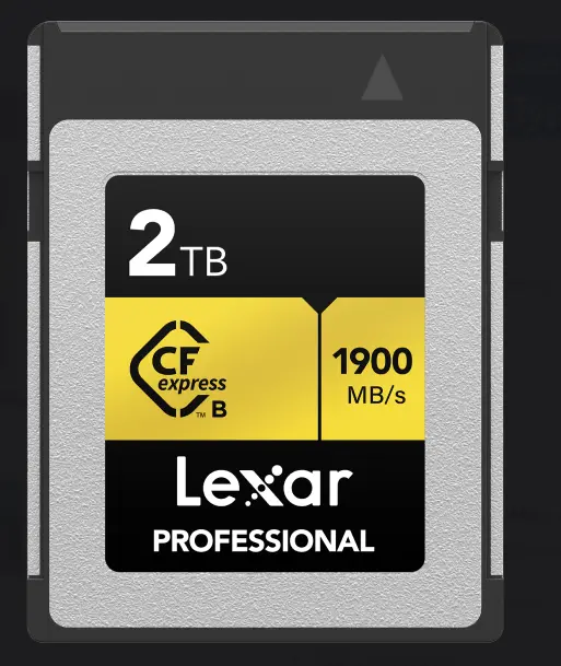 Lexar® Professional CFexpress™ Type B 2TB Card GOLD Series LCXEXPR002T-RNENG