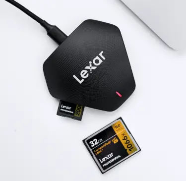 LEXAR LRW500URB PROFESSIONAL MULIT-CARD 3-IN-1 USB 3.1 READER