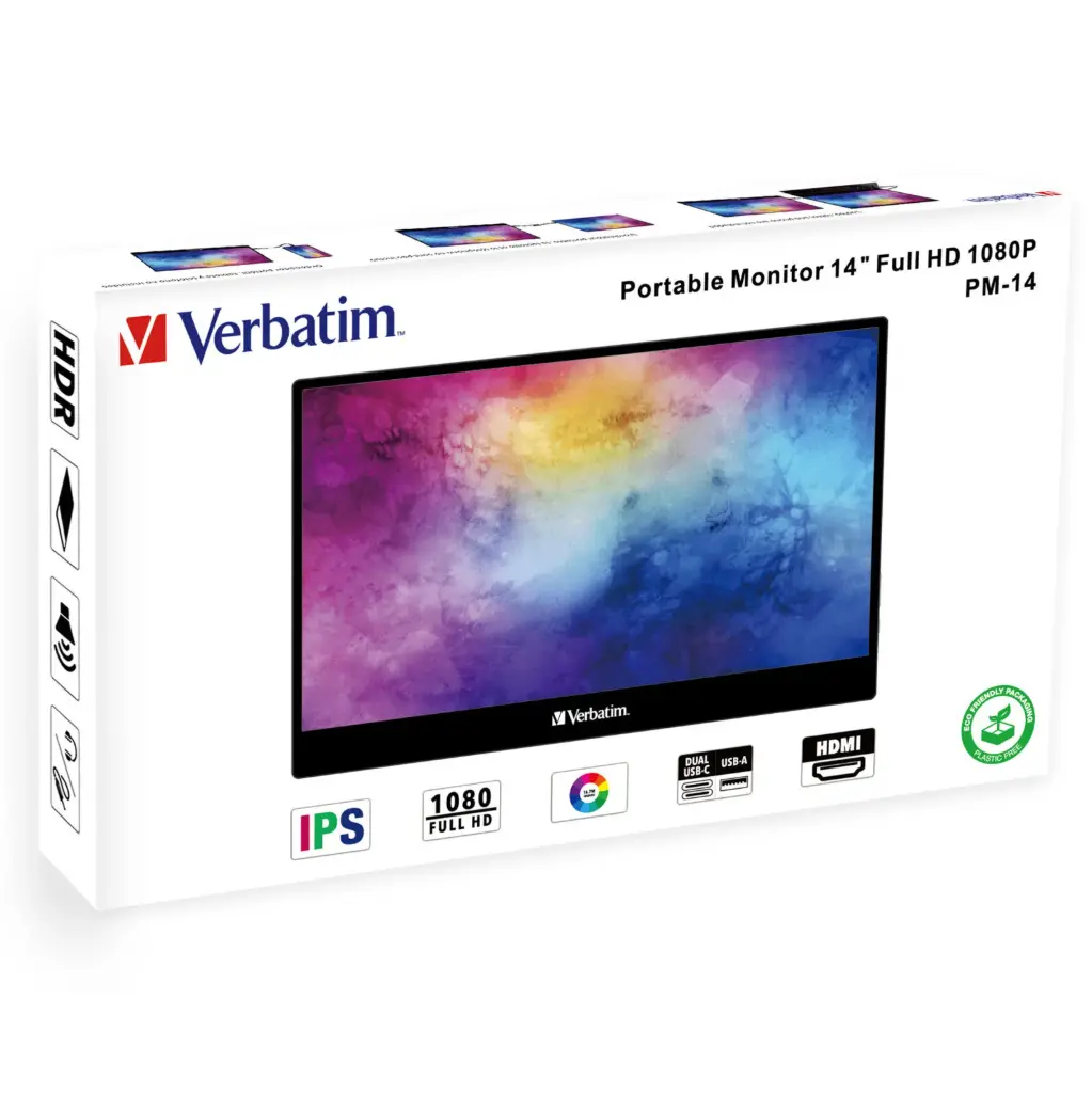 Verbatim 14吋全高清 1080p 便攜式顯示器 (PM-14) 49590