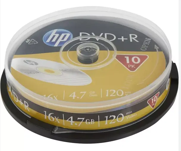 HP BRAND DVD+RECORDABLE 16X 10 PCS CAKE