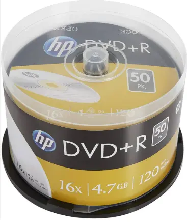 HP BRAND DVD+RECORDABLE 16X 50 PCS CAKE