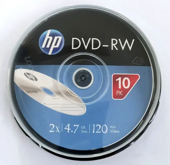 HP BRAND DVD-RW 4X/4.7GB 10 PCS CAKE