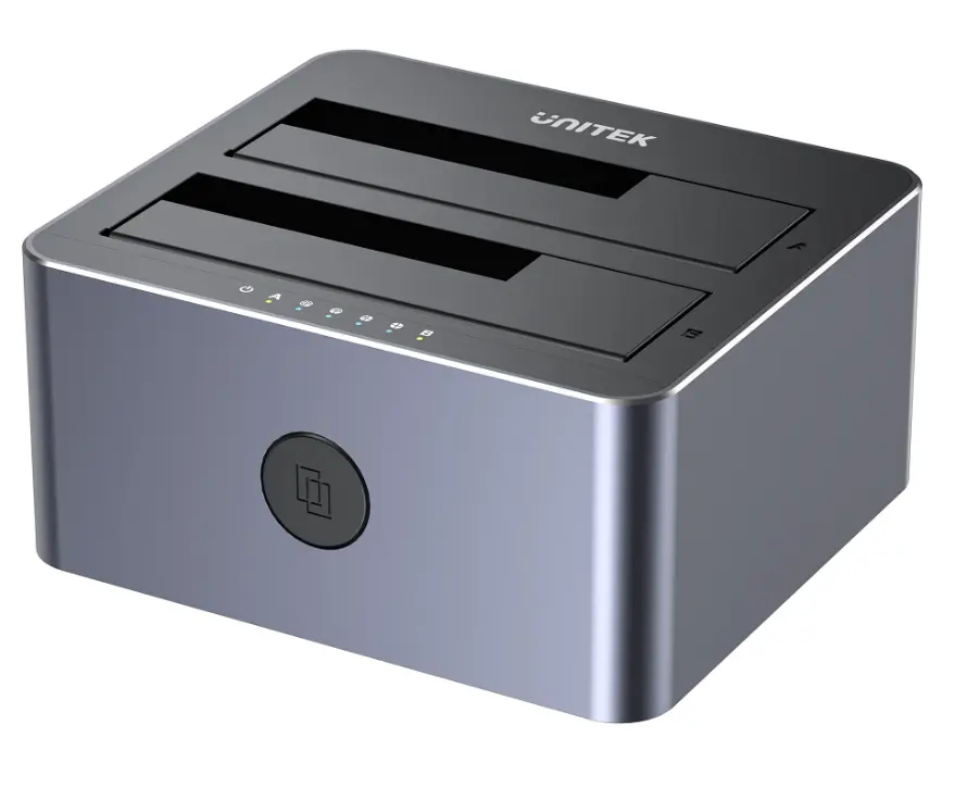 Unitek 5Gbps 雙槽 USB 3.0 轉 SATA III 硬盤座 (具離線複製功能) Y-3026