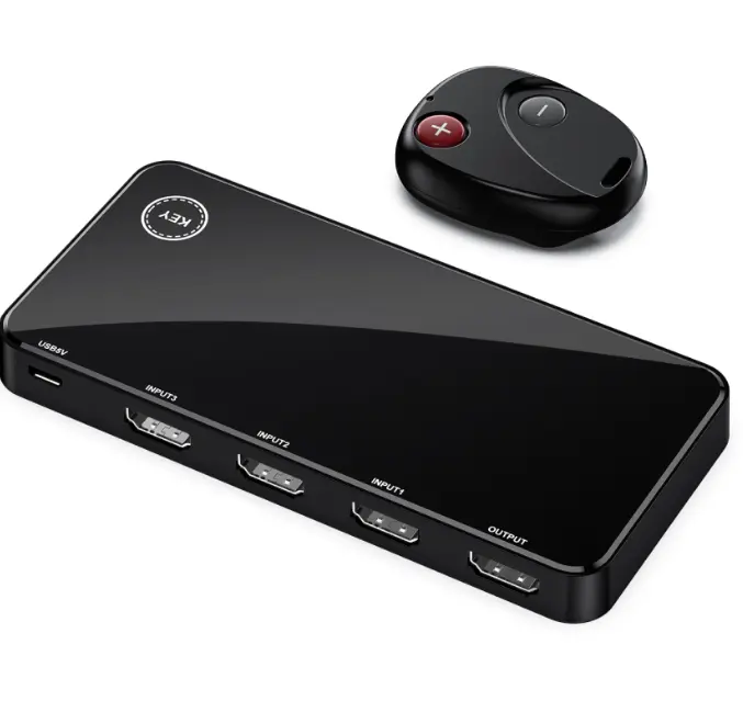 Elementz HDMI Switch 3 in 1 out (4K@60Hz) (SW31) with remote