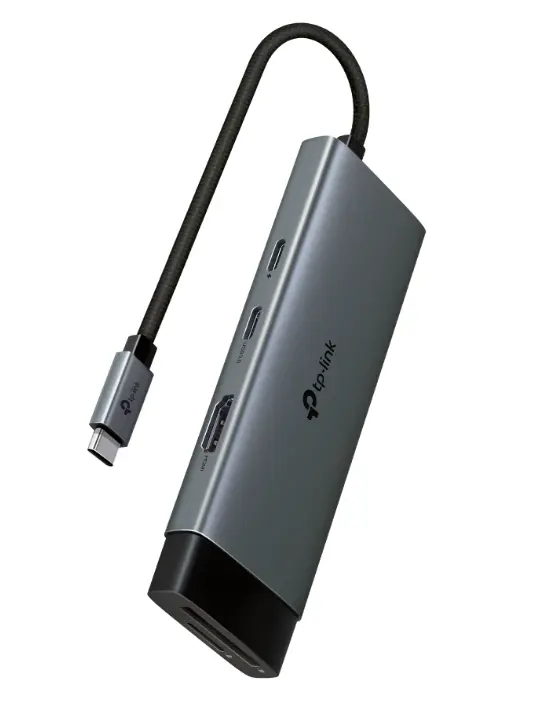TP-LINK USB Type-C 7 in 1 集線器 UH702C ( HDMI 4K60Hz + TYPE-C PD100W + MAX. 200MB SD / TF CARD READER + USB TYPE-C DATA + 2 x USB )