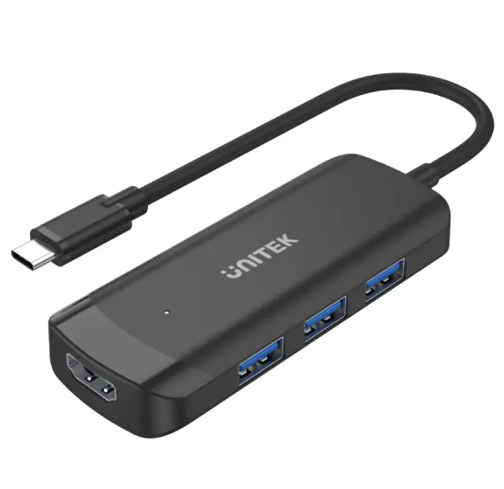 UNITEK H1110B uHUB Q4+ 4 合 1 USB-C Hub ( HDMI 4K30Hz + 3 x USB )