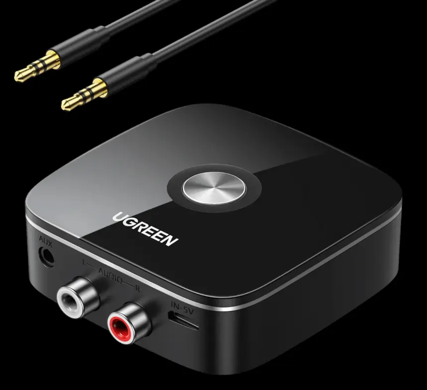 UGREEN AUX Bluetooth 5.3 Receiver Adapter for A Stereo System 30445