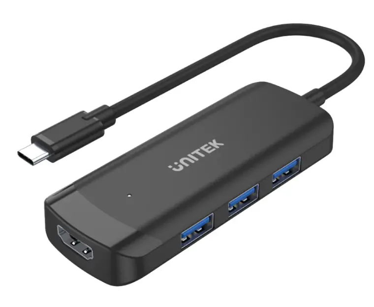 UNITEK H1110B uHUB Q4+ 4 合 1 USB-C Hub ( HDMI 4K30Hz + 3 x USB )
