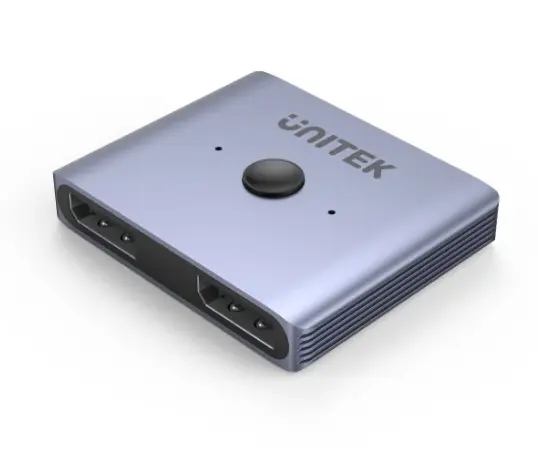 UNITEK V1609A 8K 60Hz / 4K 144Hz DisplayPort 雙向切換器 ( 兩個設備連接到一個顯示器或一個設備連接到兩個顯示器 )
