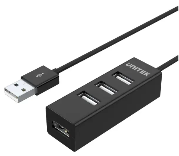 UNITEK Y-2140 4 Ports USB Hub (80cm Cable)