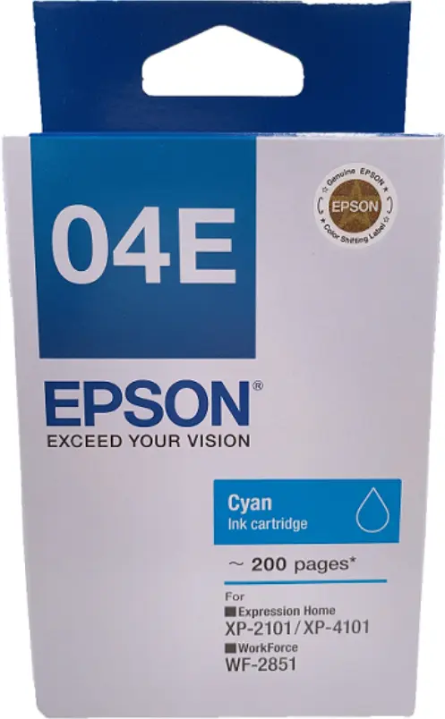 EPSON 04E CYAN C13T04E283 - 靛藍色墨水