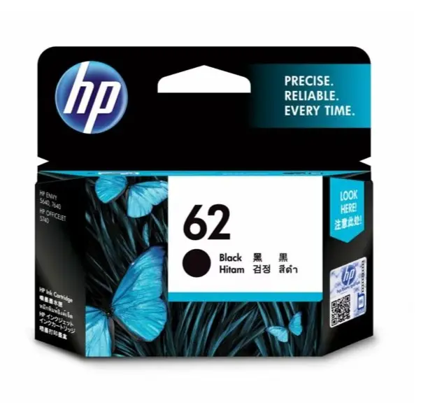 HP 62 黑色原廠墨盒 C2P04AA