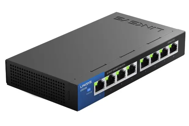 LINKSYS LGS108-AP 8PORT UNMANAGED GIGA SWITCH
