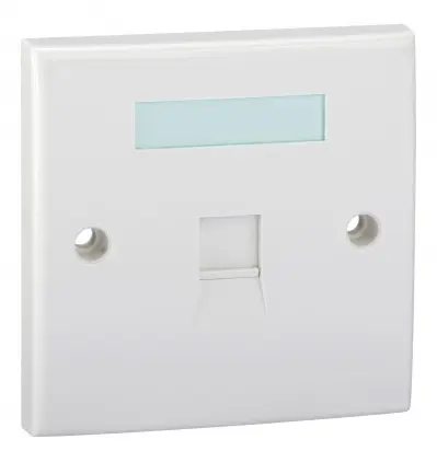 施耐德 單位Keystone面板備防塵活門 (不連模塊) SCHNEIDER DCBRWPS1PSWT_WE 1 GANG SHUTTERED KEYSTONE WALL PLATE