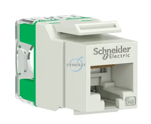 SCHNEIDER VDIB17365USG CATEGORY 5E MODULAR JACK 施耐德5e類，UTP Keystone，模塊, 白色