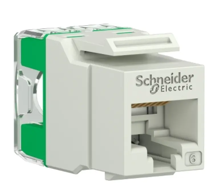 SCHNEIDER VDIB17366USG CATEGORY 6 MODULAR JACK 施耐德6類非屏蔽模塊UTP Keystone白色