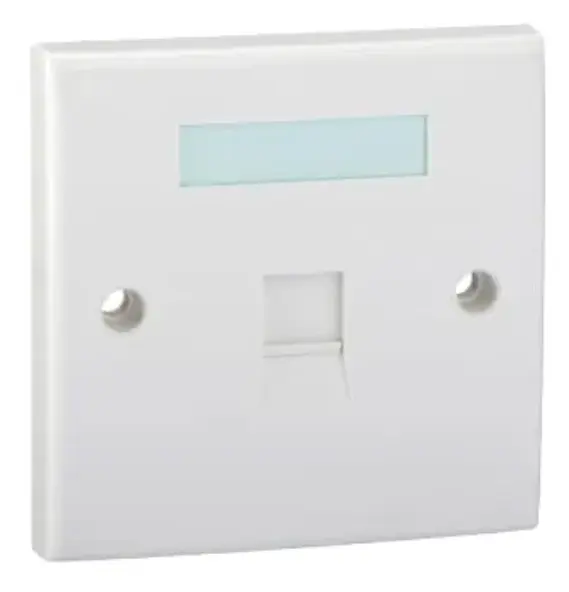 AKI 網絡插面板 1位 LAN RJ45 1 Gang Shuttered Wall Plate