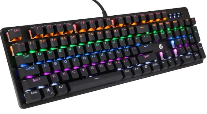 HP GK100F 青軸機械鍵盤 Mechanical Wired RGB Keyboard, Blue Switch
