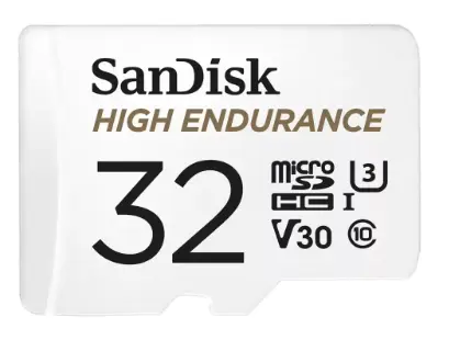 SANDISK HIGH 32GB ENDURANCE MICROSD(VIDEO MONITORING 100R/40W) SDSQQNR