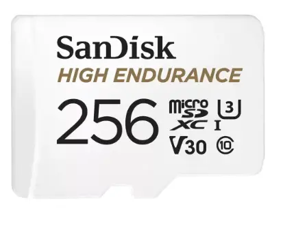 SANDISK HIGH ENDURANCE 256GB MICROSD(VIDEO MONITORING 100R/40W) SDSQQNR