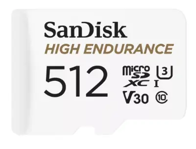 SANDISK HIGH ENDURANCE 512GB MICROSD(VIDEO MONITORING 100R/40W) SDSQQNR