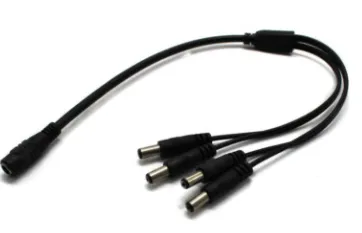AKI DC 12V 5.5MM X 2.5MM SPLITTER CABLE 1 TO 4 WAY FOR CCTV CAMERA